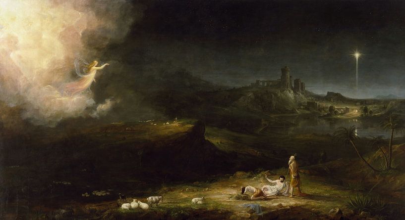 The Angel Appearing to the Shepherds, Thomas Cole by Masterful Masters