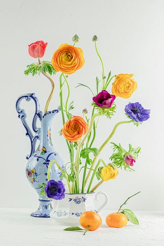 Still life 'Ranunculus and Anemones'