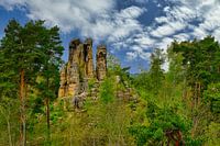 A view of the Klusfelsen in the Harz Mountains