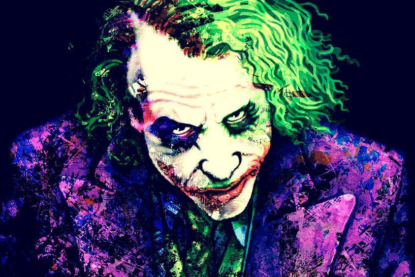 Der Joker The Dark Knight 08 Heath Ledger Poster Art By Dominic Ohmyprints