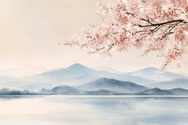 Landschap van het Sakura-gebergte van IamHomeStudio