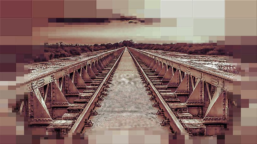 Die schöne Brug van Moerputten als Federzeichnung, Ölmalerei, Gouache, Impasto und andere Varianten. von Maurice Meerten