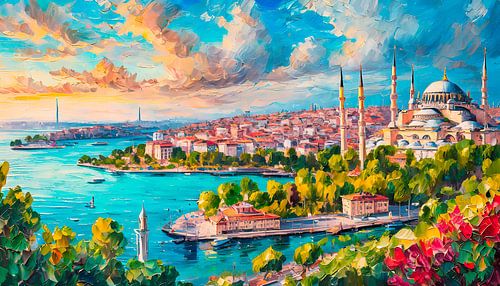 Painting of Istanbul City