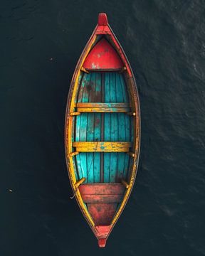 Boot van bovenaf van fernlichtsicht