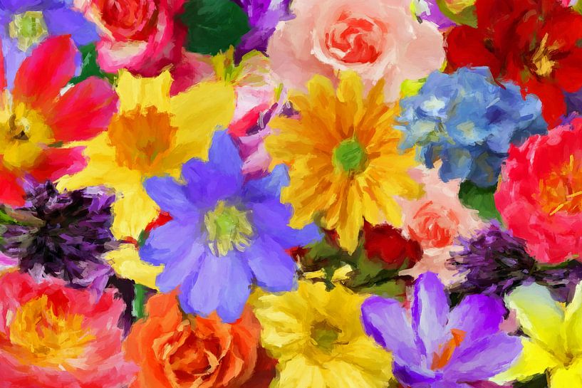 Blumenmix abstrakt von Marion Tenbergen