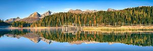 Stazer See im Engadin in der Schweiz