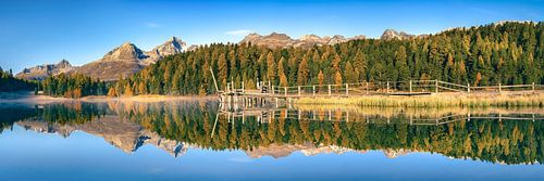 Stazer See im Engadin in der Schweiz von Voss Fine Art Fotografie