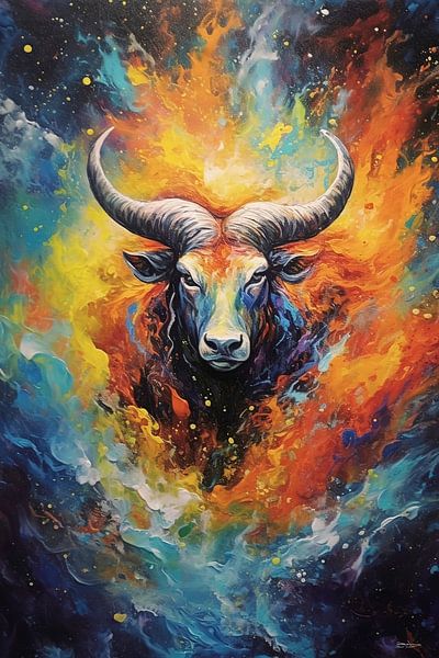 Tier in mehrfarbig von Gelissen Artworks