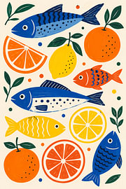 Composition à base de poisson et d'agrumes