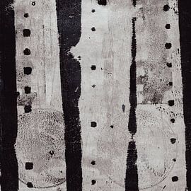 Modern abstract art. Geometric shapes in black and white by Dina Dankers