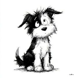 Kleine Hundekarikatur