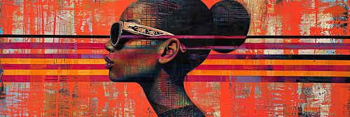 Portrait féminin coloré