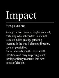 Impact Definition – Schwarz von WordsThatInspire
