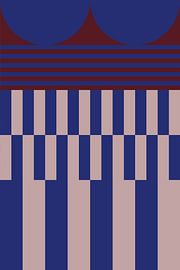 Bold colors and stripes collection. Navy blue and brown no. 10 by Dina Dankers