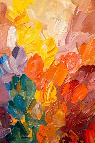 Abstract kleurrijk schilderij voor moderne interieurs