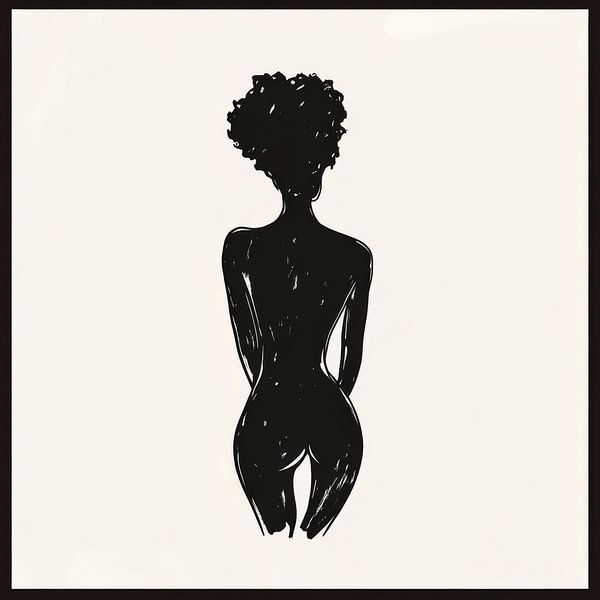 Artistic silhouette of a woman by Poster Art Shop