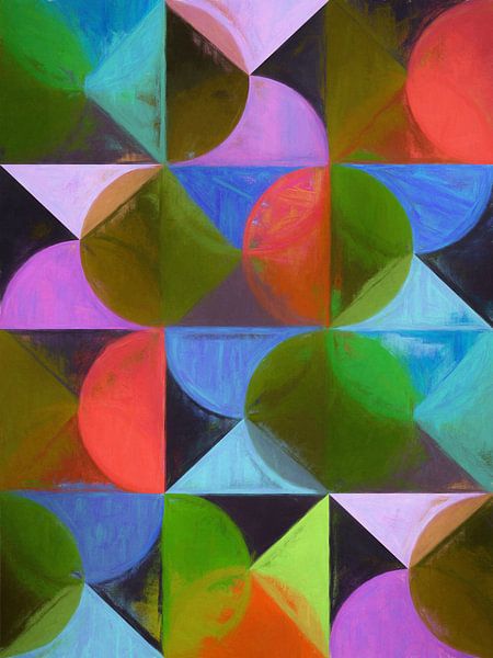 Triangles and semi-circles by Angel Estevez