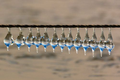 Eiszapfen an einem Seil. von Frans Lemmens