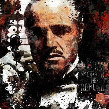 Malerei Godfather Malerei Pop Art Marlon Brando Pop-Art von Kunst Kriebels