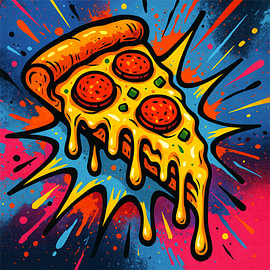 Pizza Explosion – Pop Art voller Geschmack von Eric Nagel