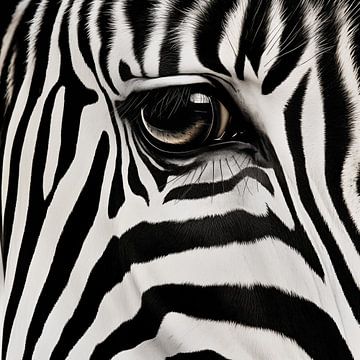 Zebra van Koffie Zwart