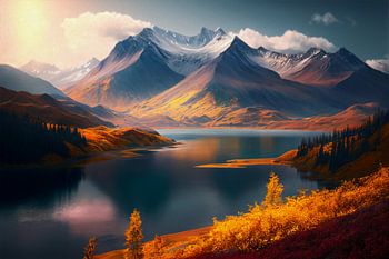 Indian Summer at the Mountain Lake