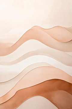 Sanfte Wellen in neutralen Tönen von Poster Art Shop