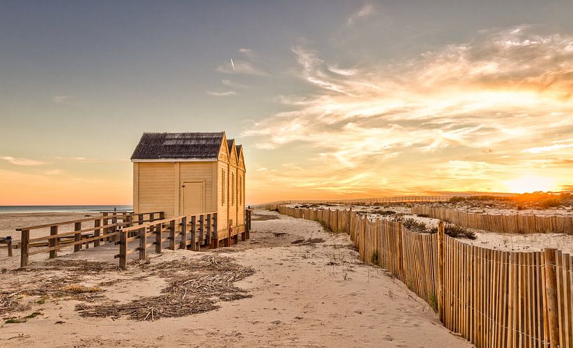 Beach scene at sunset by VIDEOMUNDUM