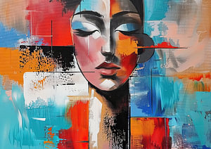 Frau Farbe