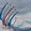 RAF Red Arrows demonstration team in the Corkscrew formation by Beeld Creaties Ed Steenhoek | Photography and Artificial Images
