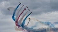 RAF Red Arrows Demonstrationsteam in der Korkenzieherformation