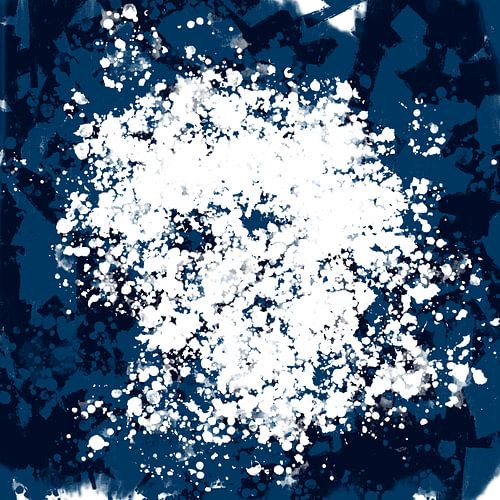 Art minimaliste abstrait bleu marine. Paysage maritime III
