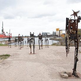 Robots in de haven van Gdansk van Eric van Nieuwland