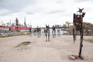 Des robots dans le port de Gdansk