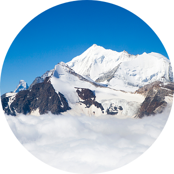 De Weisshorn en Matterhorn in de Walliser Alpen van Menno Boermans