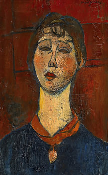 Ochre Portrait with Cap