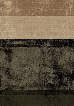 Abstract minimalistisch landschap in beige, grijs en bruin - Modern Chic Art van Dina Dankers