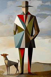 Homme et chien anonymes sur Karina Brouwer