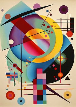Geometrisch abstract cirkels en lijnen van Jan Bechtum