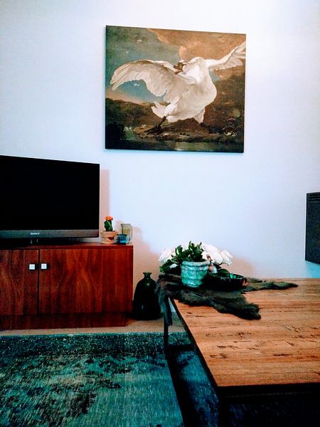 Customer photo: The endangered swan, Jan Asselijn, on canvas
