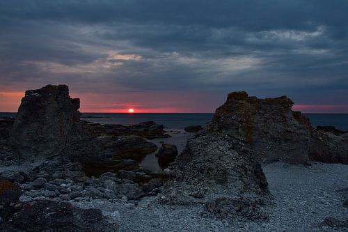 Région de Digerhuvud Rauk sur Gotland en Suède