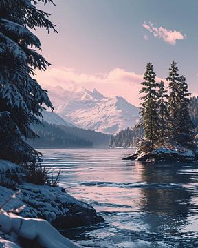 Winterlandschap van fernlichtsicht