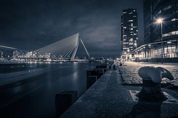 Nachtzicht op Rotterdam van Vincent Bierens Photography