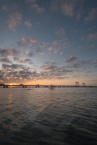 High water at Prins Willem Alexander bridge in Echteld by Moetwil en van Dijk - Fotografie