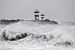 Sturm an der Küste von Scheveningen mit dem Hafenkopf im Hintergrund von gaps photography