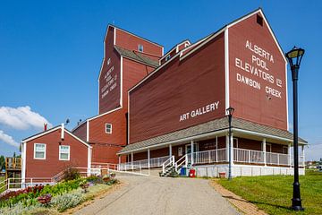 The historic Dawson Creek grain silo in Alberta Canada by Roland Brack