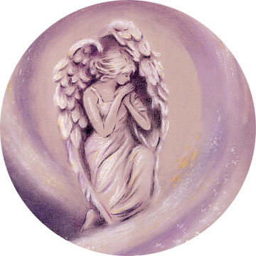 Guardian Angel - Handgeschilderde engel kunst van Marita Zacharias
