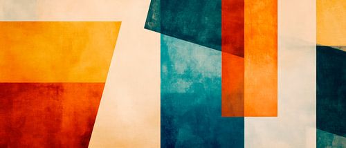Combinaisons de couleurs et de formes abstraites