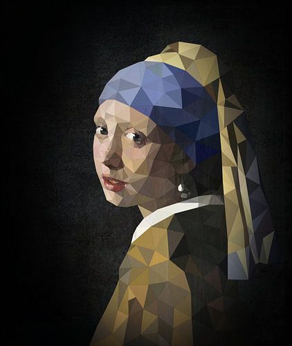 Low Poly Meisje met de Parel van Erik-Jan ten Brinke