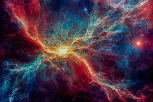 colorful background with nebula galaxy space von Animaflora PicsStock